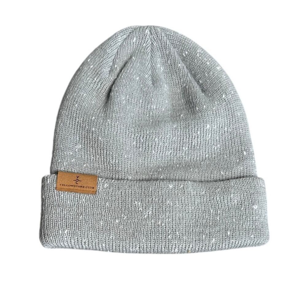 Yellowstone Club Beanie from Locale in Speckled Gray and White New with Tags